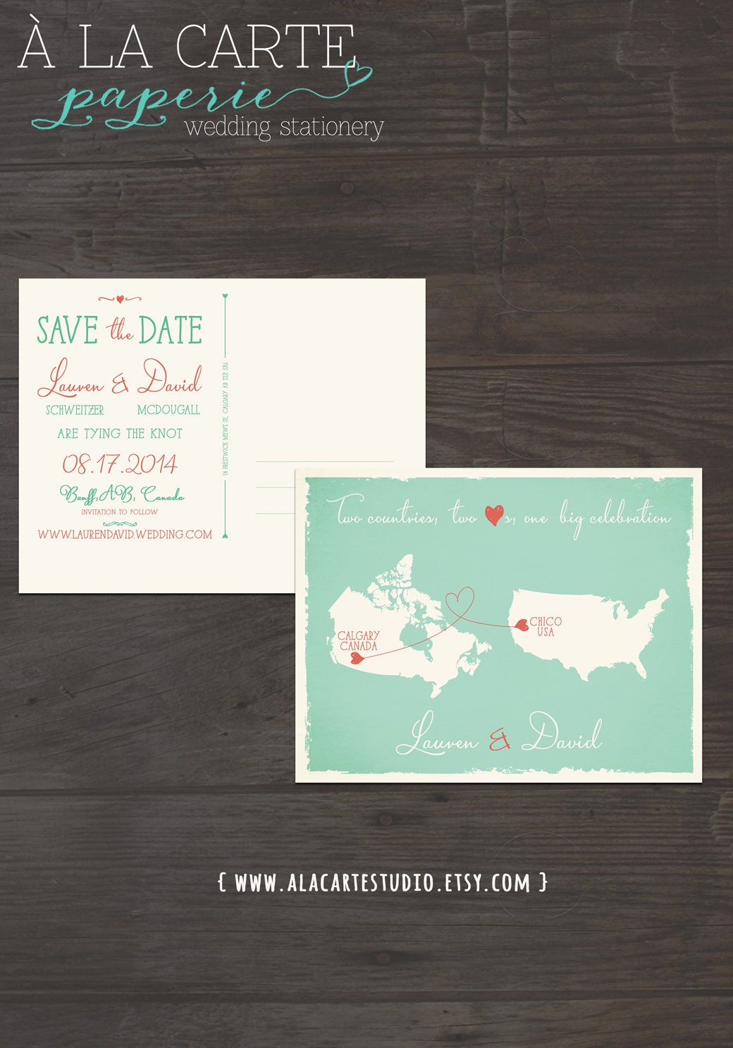 Two of us wedding invitations