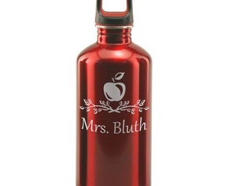 Personalized Teacher Water Bottle