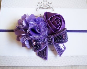 Purple Headband, Baby Headbands, Baby Girl Headbands, Baby Girl Headbands, Infant Headbands, Baby Bows