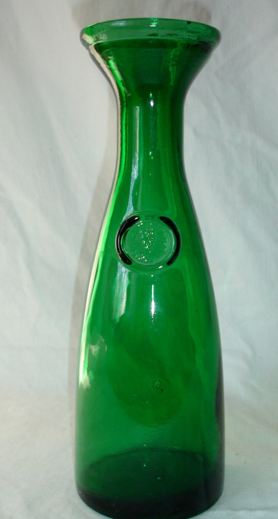 Emerald Green Italian Wine Carafe