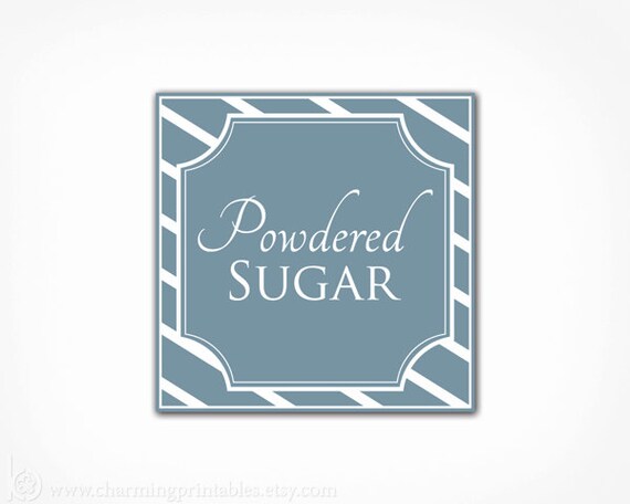 Kitchen Pantry Labels - Custom Color - PRINTABLE DIY Digital File Kitchen Labels Il_570xn