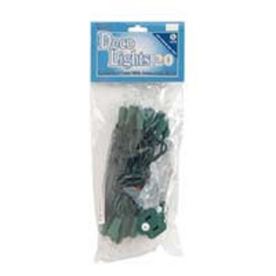 Darice Indoor 20 Clear Mini Deco Lights Green Cord