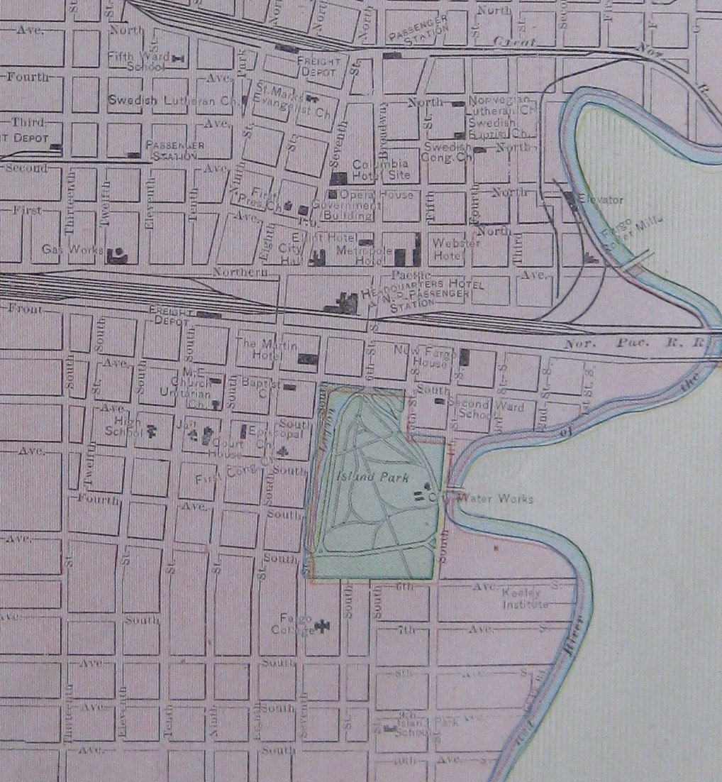 Pdf map Fargo North Dakota