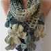 Christmas Gift Winter Scarf Knitting Scarf Green Women Scarf Crochet Scarf Gift for Her Autumn Winter Holiday Gift Ideas Women Fashion