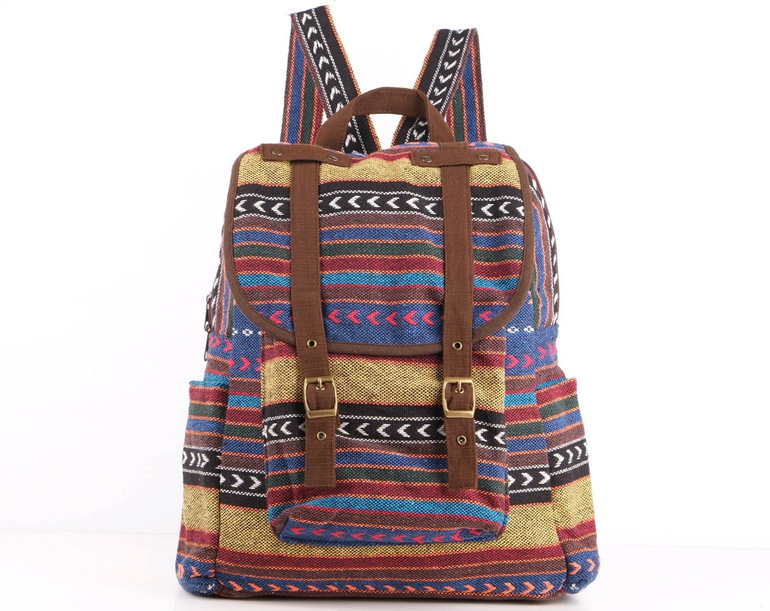 Hipster Backpack Native Tribal Day pack Stylish Collage