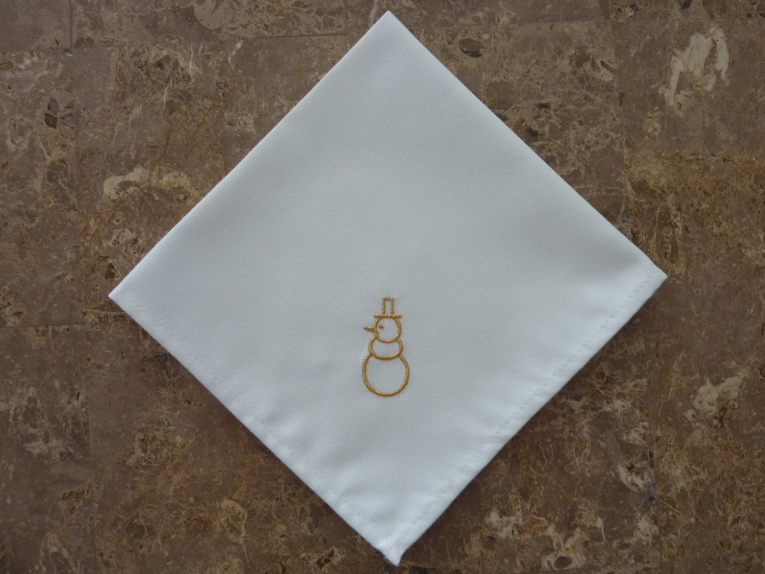 Embroidered Christmas Cloth napkins