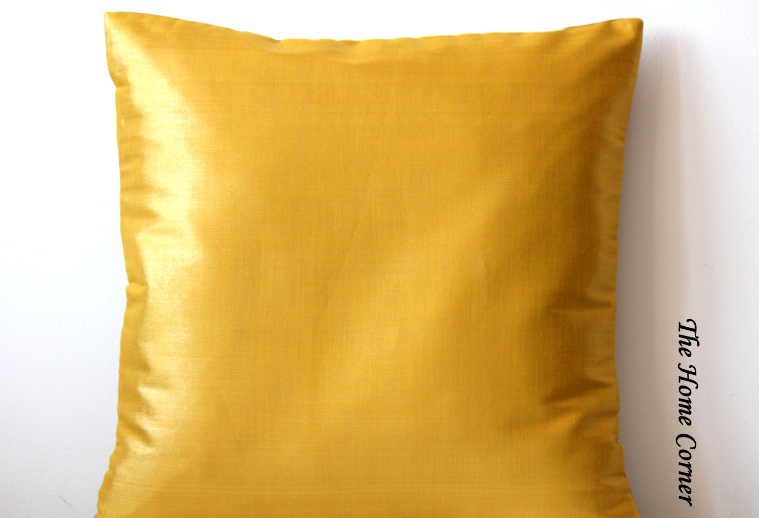 Gold Pillow Cover Solid Pillow Gold Silk Pillow Gold Cushion