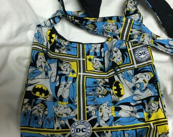 Vintage DC Batman collage Hobo REVERSIBLE CrossBody Bag / purse