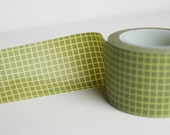 WIDE Green Grid Washi Tape - 25mm single roll Il_170x135
