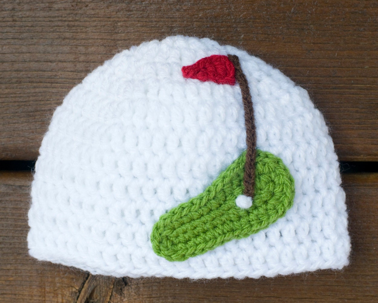 BABY GOLF BEANIE Crocheted Hat Girls or Boys Photo by Grandmabilt