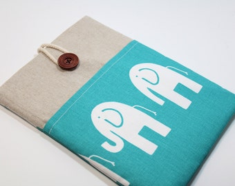 Macbook Pro 13 Sleeve Macbook Pro Case Macbook 13 Sleeve Eco friendly Padded Laptop Case Macbook Air 13 Cover- Elephant Aqua Blue