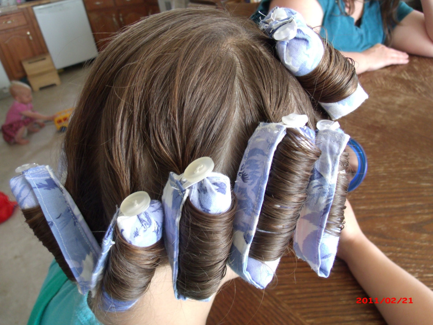 Little Miss has Ringlets 12 Rag Hair Rollers Curlers by rgilliland