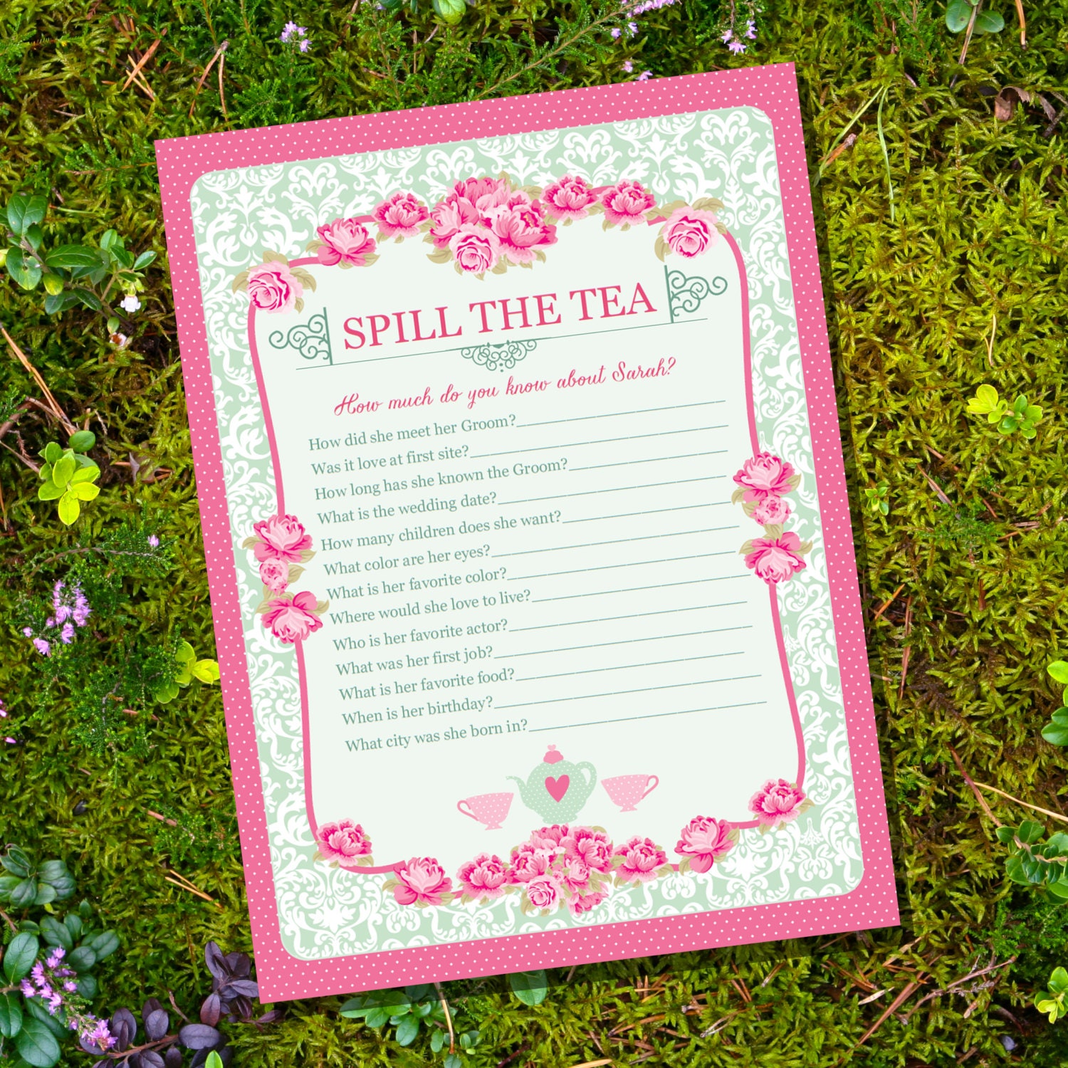 Free Printable Tea Party Games For Adults - prntbl ...