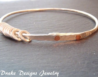 Solid Sterling silver bangle bracelet jangle bangle