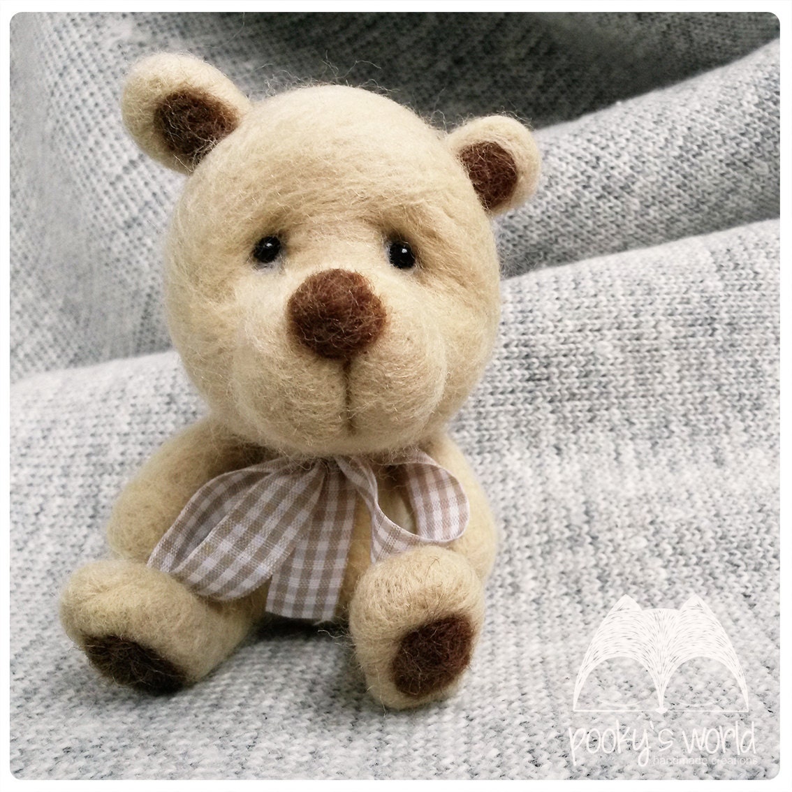 needle felted teddy