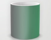 Green Ombre Mug - Coffee Mug - Gray to Green Ombre - Ceramic - 11oz - 15oz - Made to Order Green Ombre Mug - Coffee Mug - Gray to Green Ombre - Ceramic - 11oz - 15oz - Made to Order