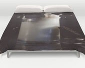 Cookies and Milk Bed Cover - Duvet Cover Only - Bed  Spread - Bedding Black and White - Made to Order