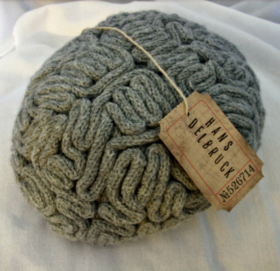 Made to Order Knit Brain Hat Gray Matter