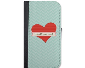 All You Need Is Love Wallet Case Choose iPhone 4/4s, 5/5s, 5c, 6/6s, 6/6s Plus, 7 or 7 Plus.
