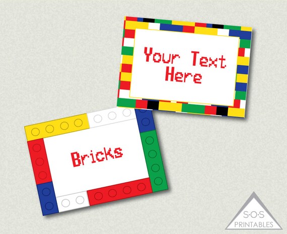 Building Block Labels Building Block Party Boys birthday