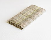 Pocket square Beige, DarkKhaki and yellow plaid