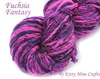 Merino Wool and Firestar Singles Yarn - Handspun - 7.2oz, 294yds - Knitting Supplies - Worsted Yarn