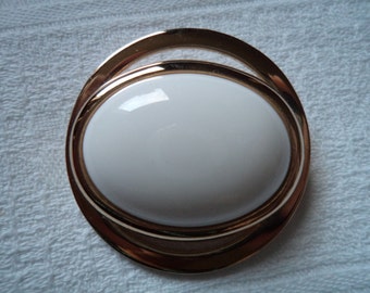 Vintage Signed Avon Goldtone with White Stone Brooch/Pin
