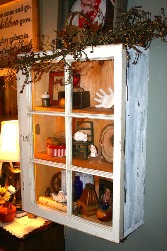 Items similar to Rustic Window Shadow Box Display Case on Etsy