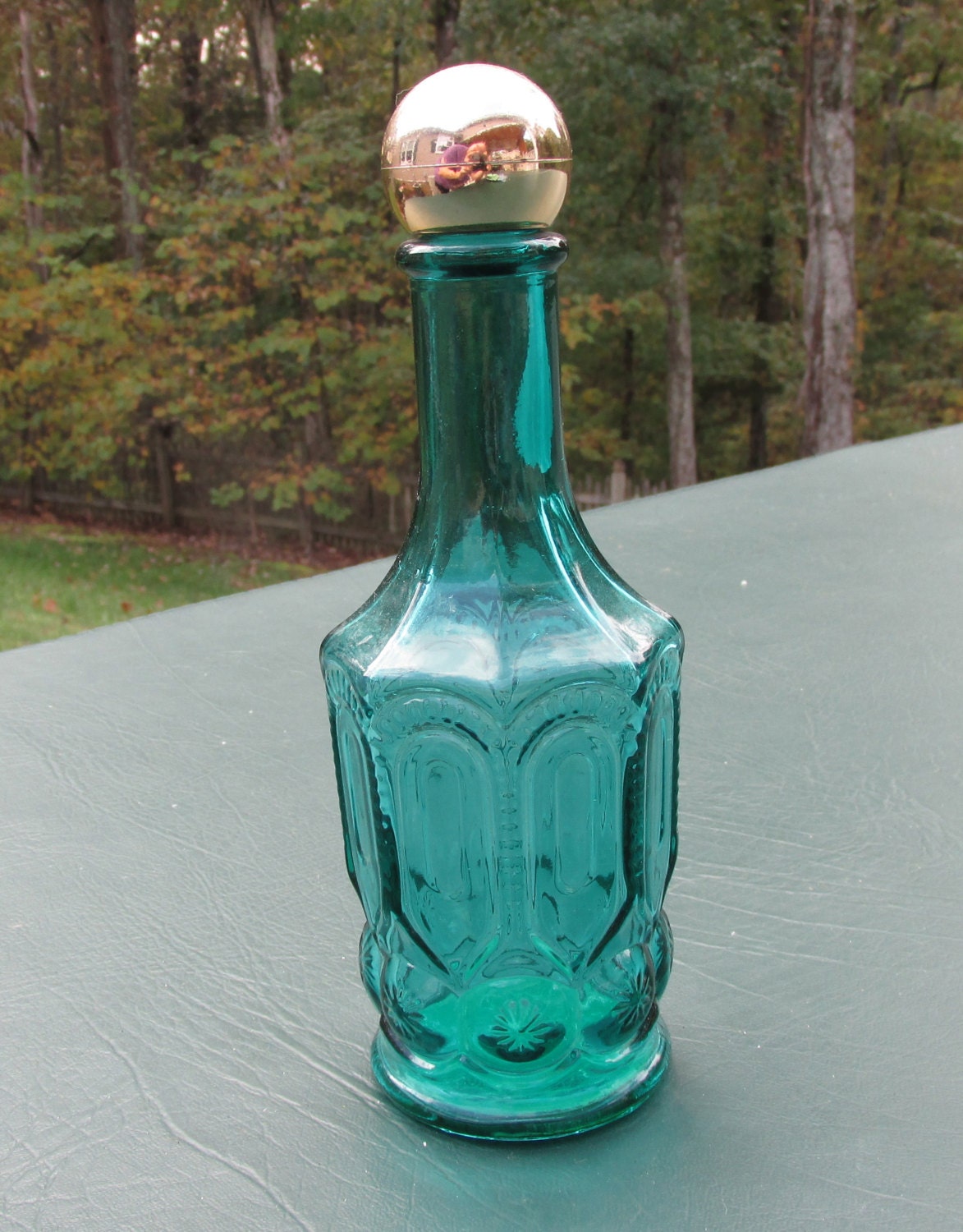 Vintage Collectible Avon Breath Fresh MouthWash Embossed Glass
