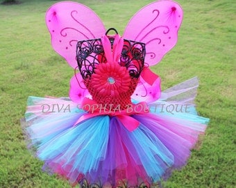 Abby Cadabby Tutu Dress with Wings - Butterfly Tutu Dress with Wings