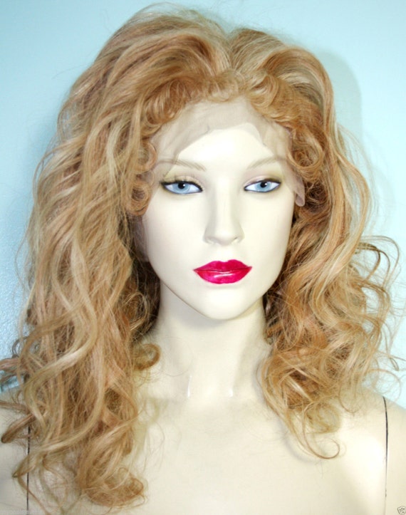 Luscious Front Lace Wig Remi Remy Indian Human Hair Wavy Curly 8854