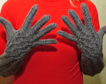 Items similar to Hand Knit Gloves Extra Merino Wool Made to Order