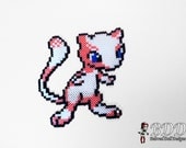 Mew Pixel Sprite Perler Beads 7 inches x 7 inches Fuse Beads Pixel Art