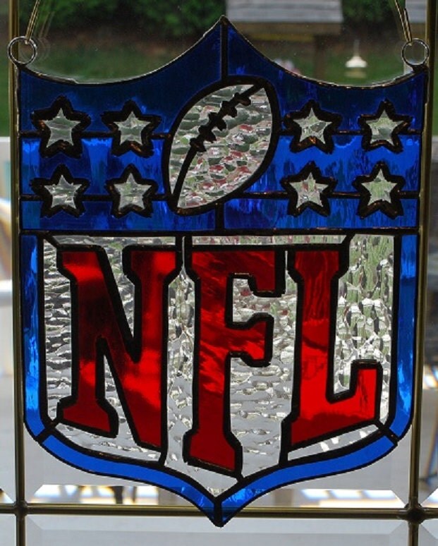 Stained glass NFL logo