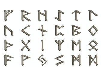 Machine Embroidery Design Collection Instant Download - "Rune 1" Norse Nordic Elder Futhark Alphabet Font