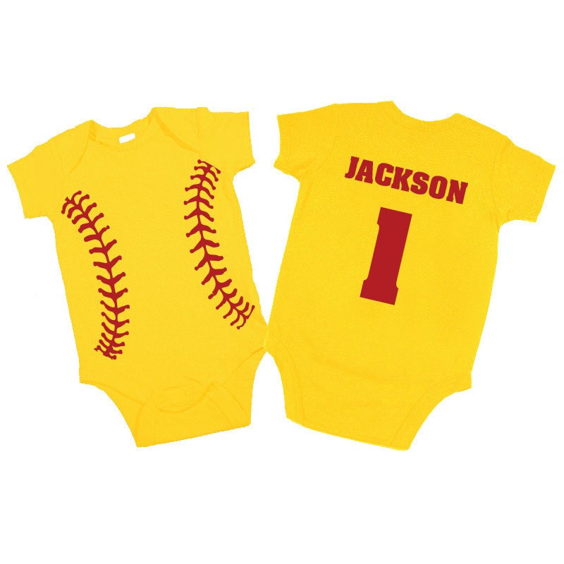 Personalized Softball Bodysuit. Baby Shower Gift /Birthday