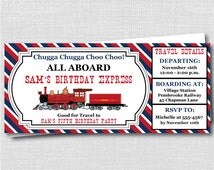 Popular items for train invitation on Etsy