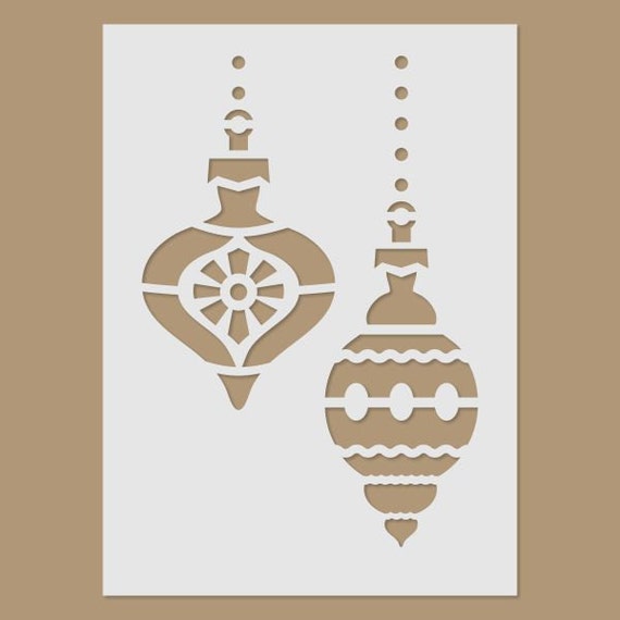 Christmas Tree Ornaments Christmas / Winter Stencil