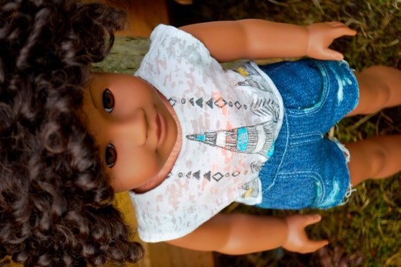 Forever Summer: Tribal Crop with Orange Bandeau for American Girl Dolls!
