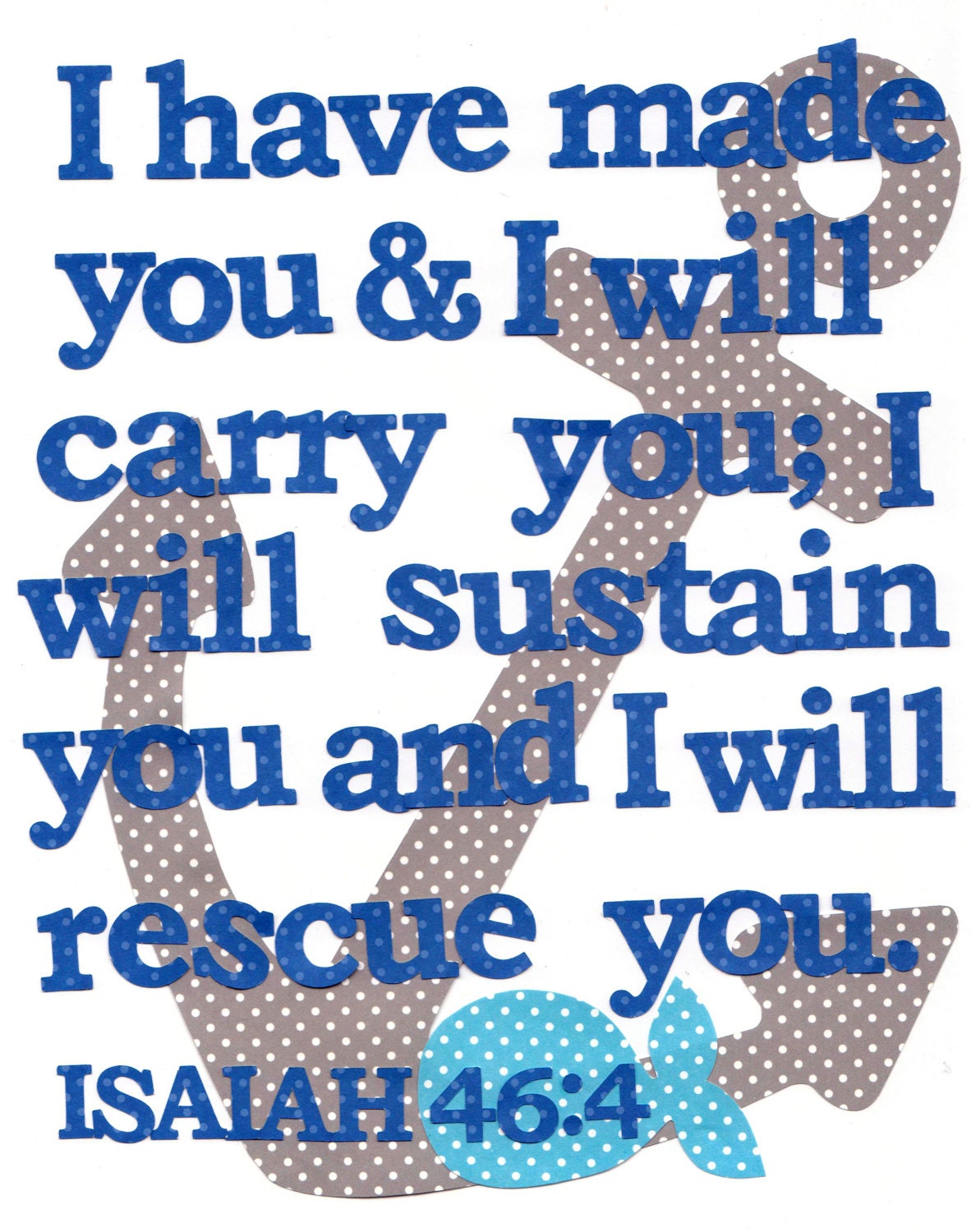 Nautical Bible Verse Nursery art prints baby decor kids wall