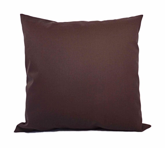 Two Solid Brown Pillow Covers Brown Couch by CastawayCoveDecor