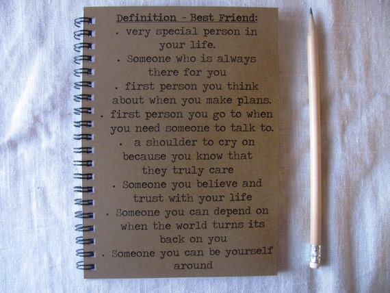 Definition Best Friend 5 X 7 Journal By Journalingjane On Etsy