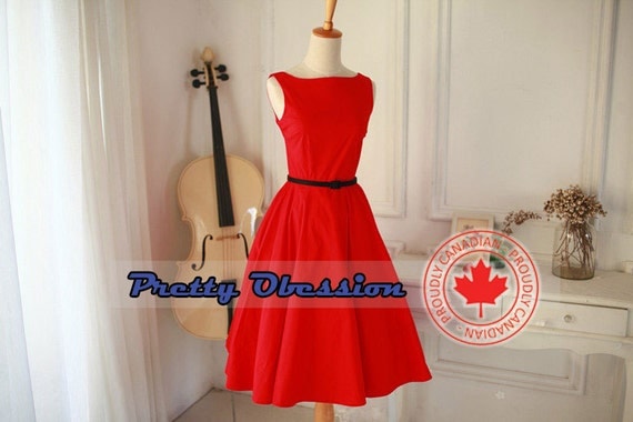 Red  Dress -  Red Bridesmaid Dress - Plus Size Dress - Party Dress - Prom Dress - Christmas Dress