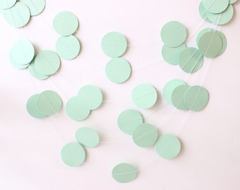 Wedding Garland, Mint Green Garland, Mint Green Wedding Decor, Wedding Shower, Baby Shower, Peach & Mint Wedding Decor, Photo Prop