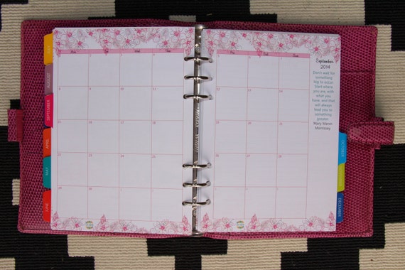 A5 2017 Day Per Page Calendar Refills Only Planner