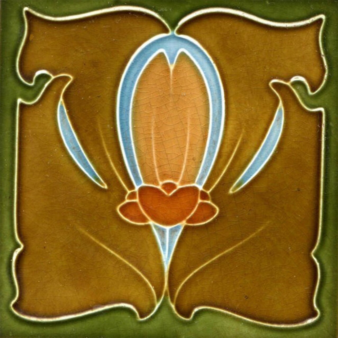 Art Nouveau decorative Ceramic tile