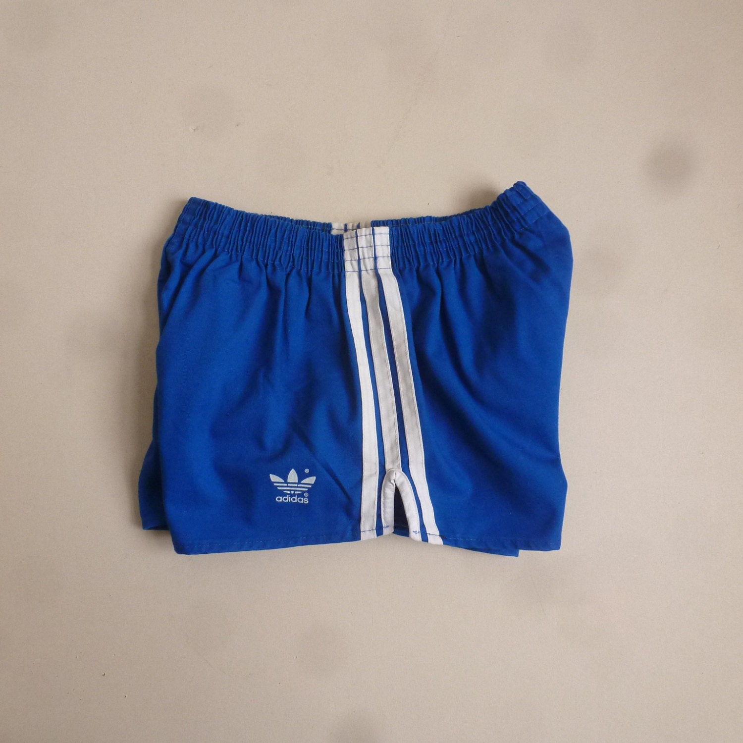 Vintage Adidas Running Shorts 80s Blue Adidas Shorts Three