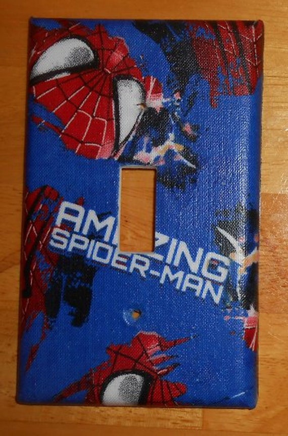 Spiderman Light Switch Cover by DebbiesCraftCorners on Etsy