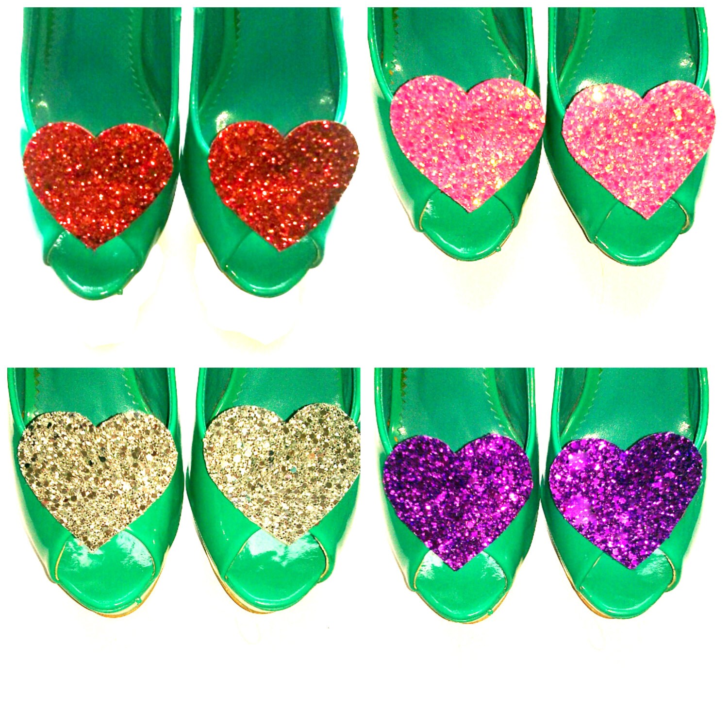 10 off with the code BDAY10 Glitter Heart Shoe Clips