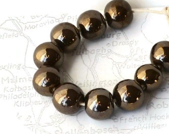 Gold Lustre Beads, African Beads, Made in South Africa, Artisan beads, bead supplies from Africa, South African made beads, beads, handmade